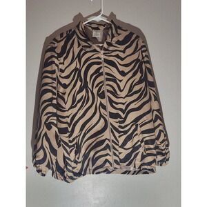 Allison Daley Brown & Black Sequined Long‎ Sleeve Jacket Size 18 W